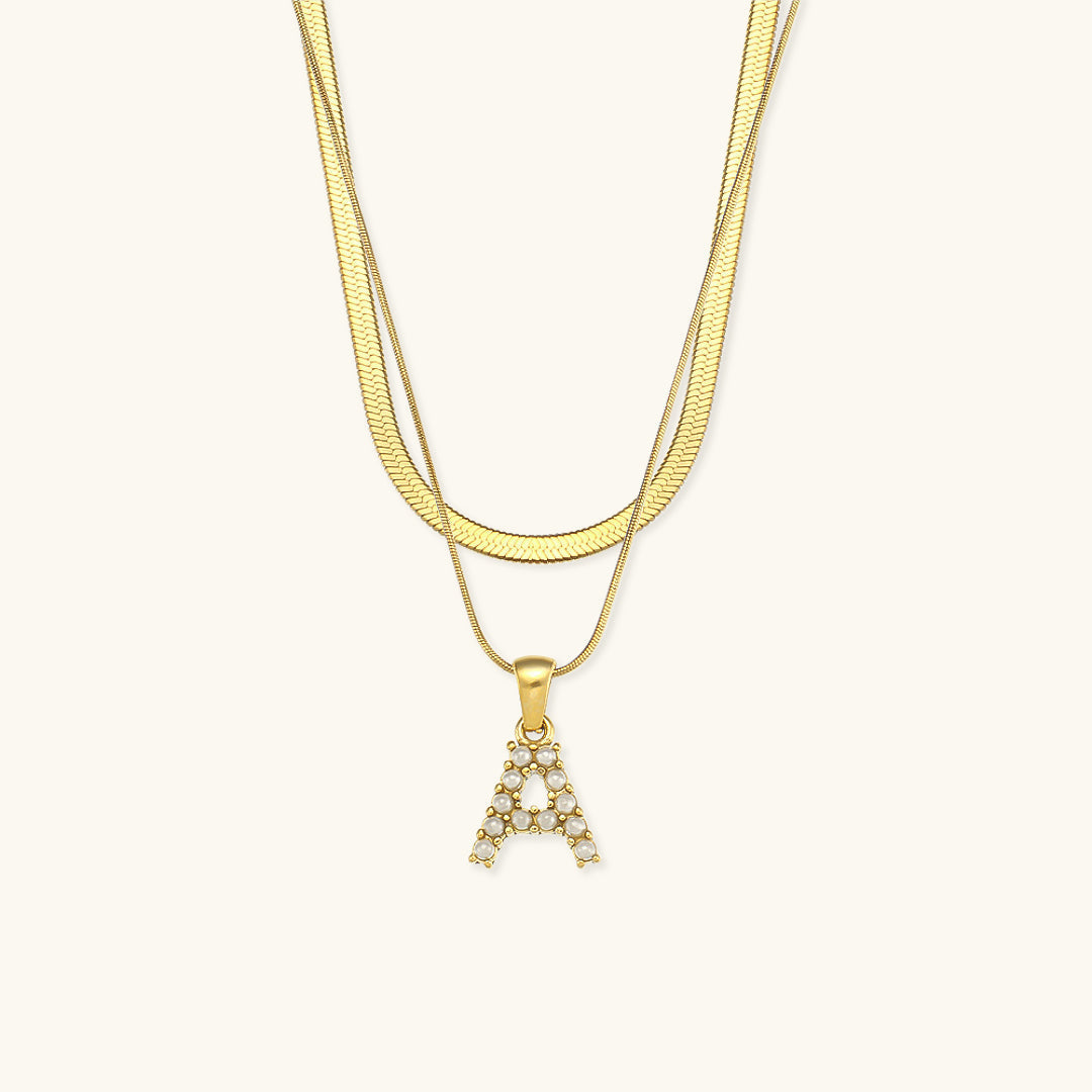 Fiona Kihtne Gold Initial Necklace