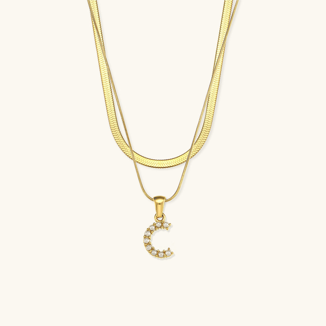 Fiona Kihtne Gold Initial Necklace