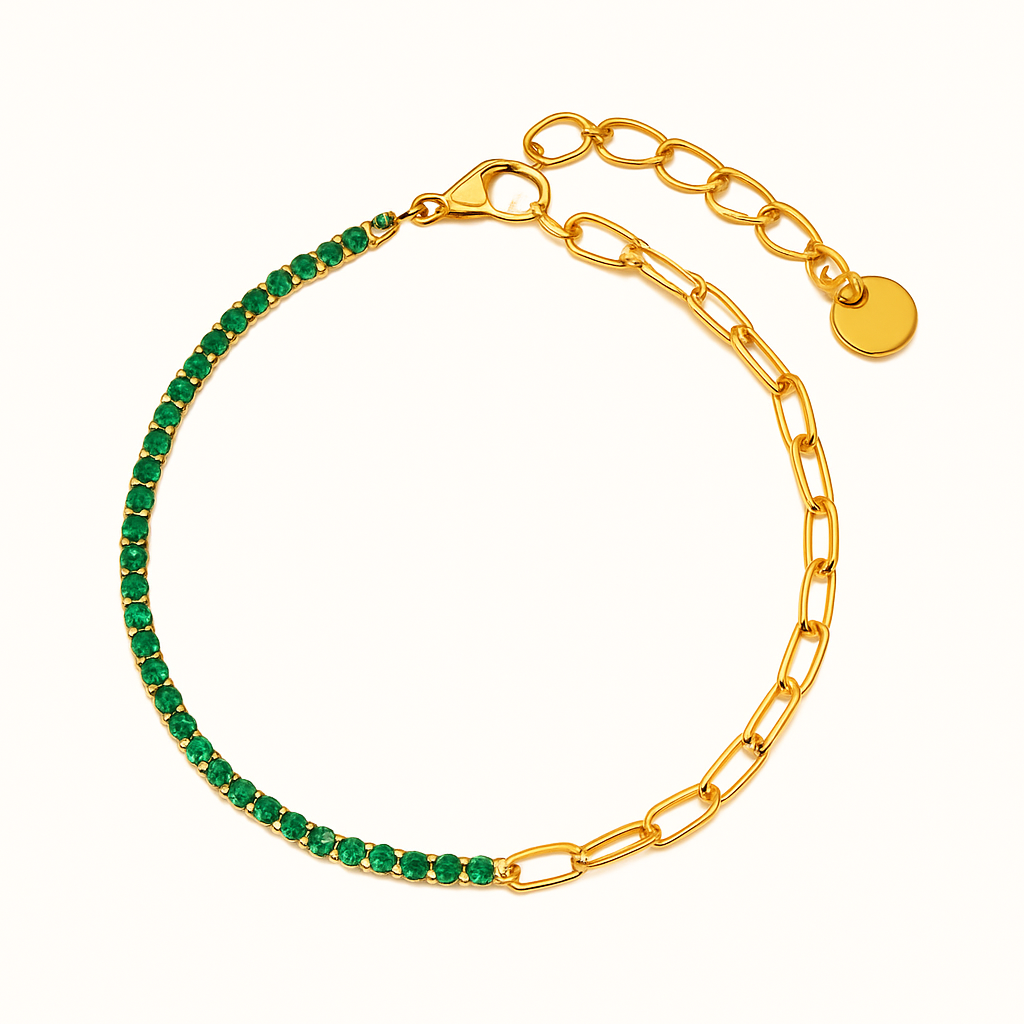 "FAE Sæt med Lås og Tennisarmbånd" kan omskrives til "FAE Sæt med Lås og Tennis-inspireret Armbånd".