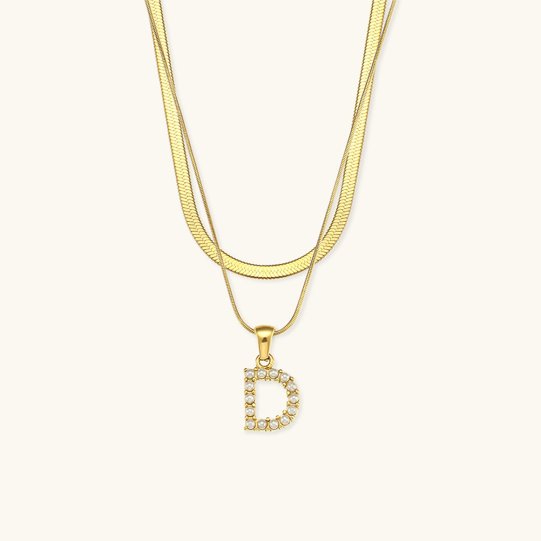 Fiona Kihtne Gold Initial Necklace