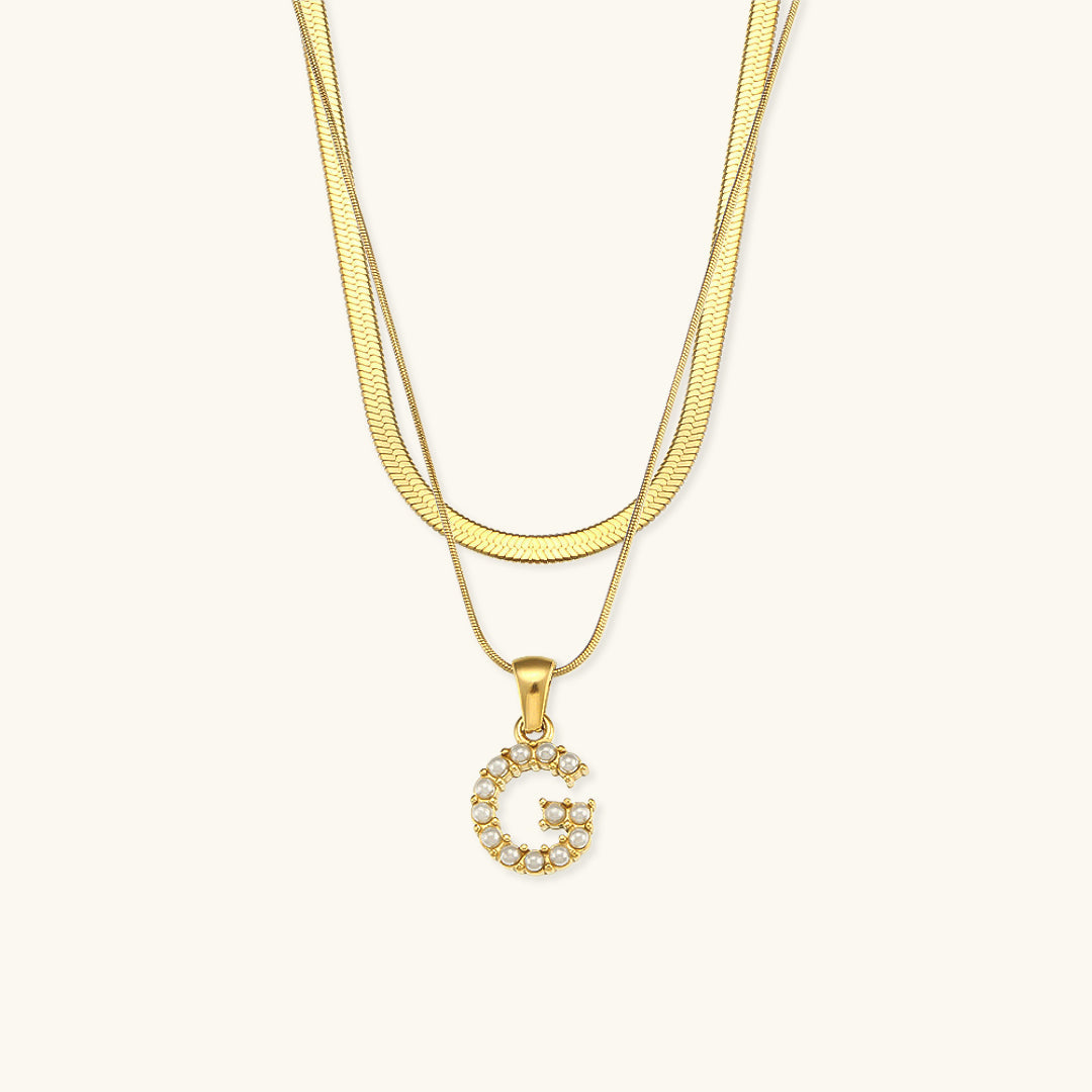 Fiona Kihtne Gold Initial Necklace