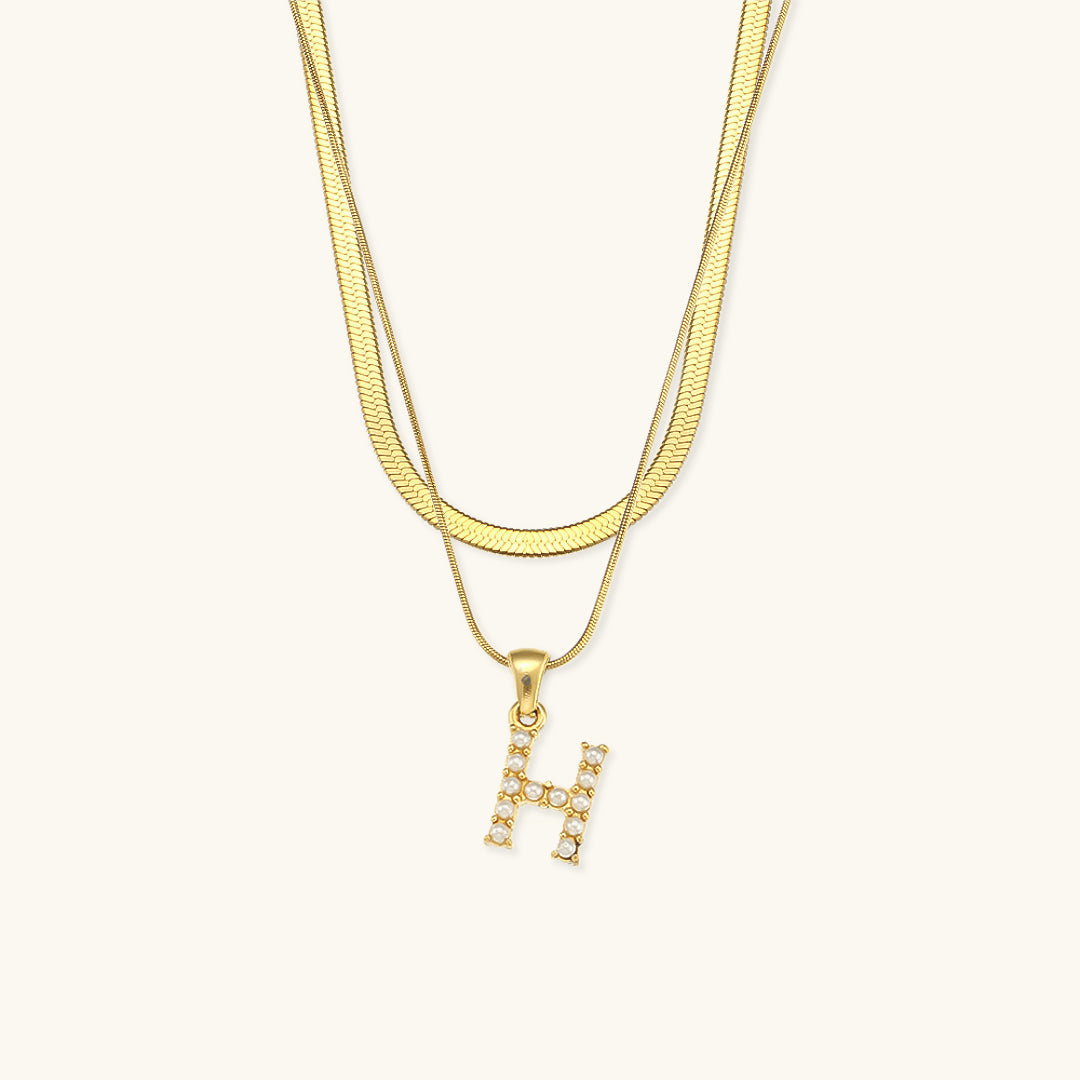 Fiona Kihtne Gold Initial Necklace