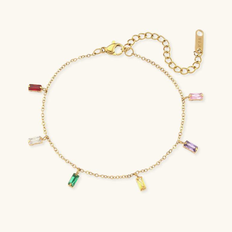 Josephine Armbånd med Ædelsten" kan omskrives til "Josephine Bracelet Featuring Gemstones.