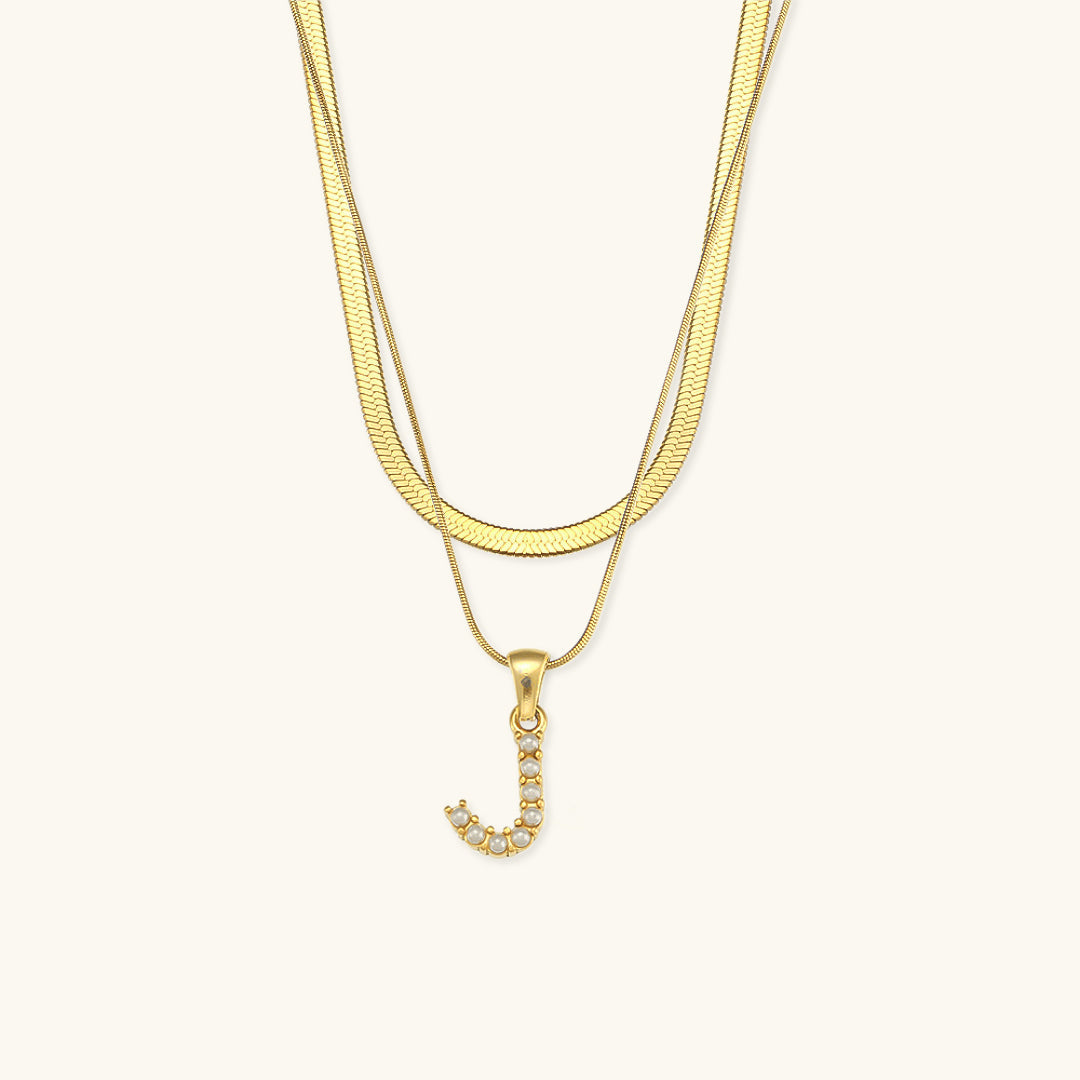 Fiona Kihtne Gold Initial Necklace