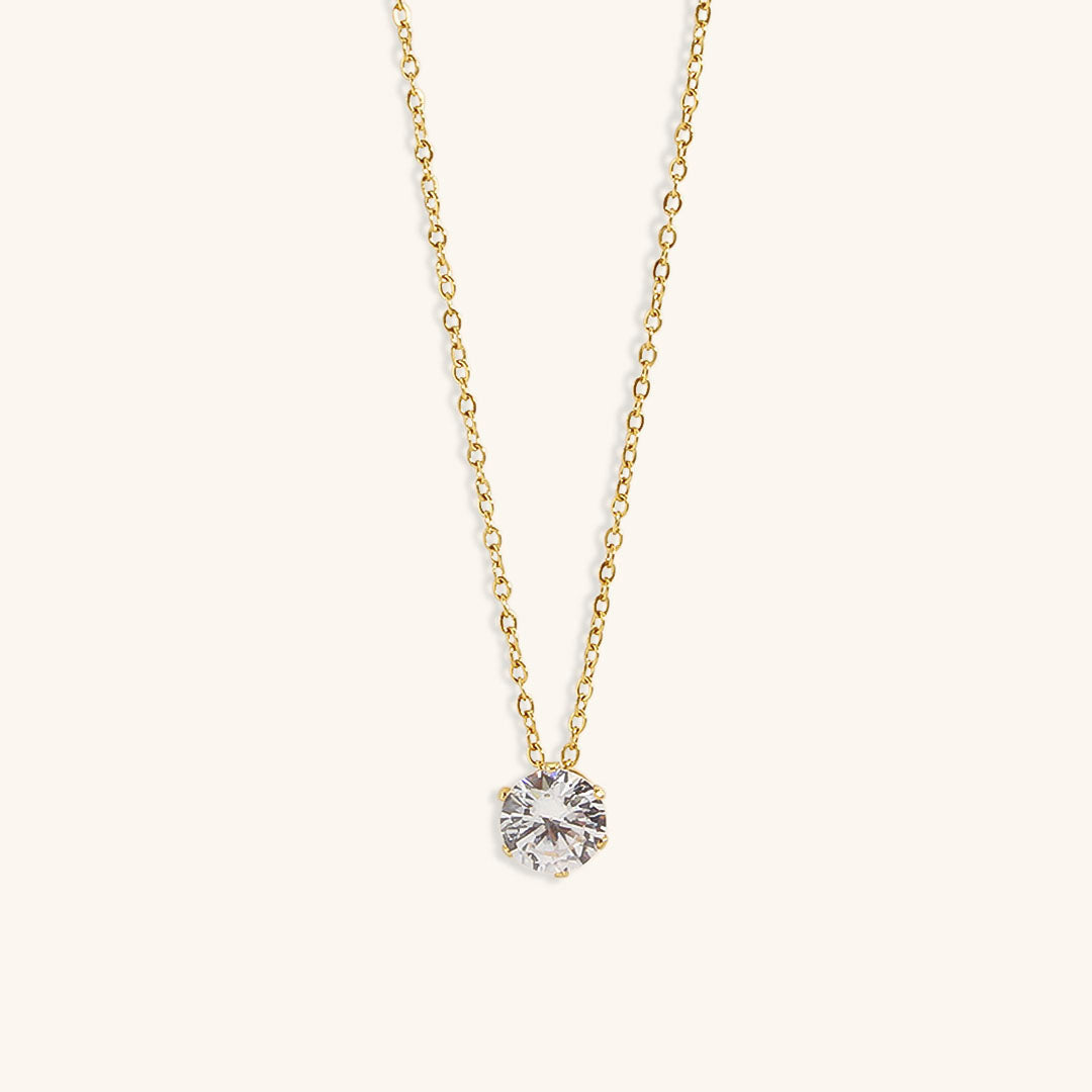Kyla Necklace with Solitaire Pendant
