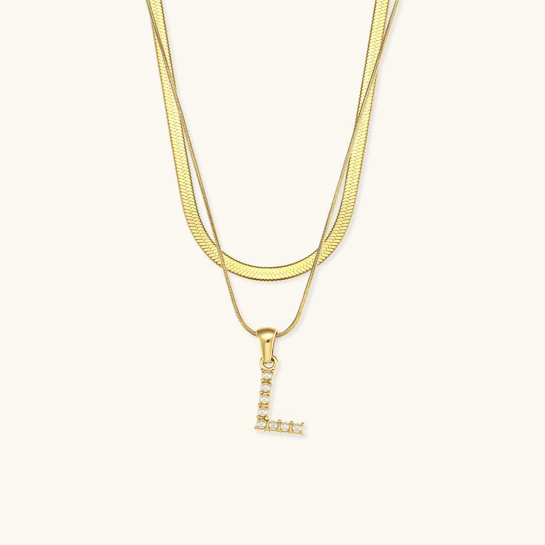 Fiona Kihtne Gold Initial Necklace