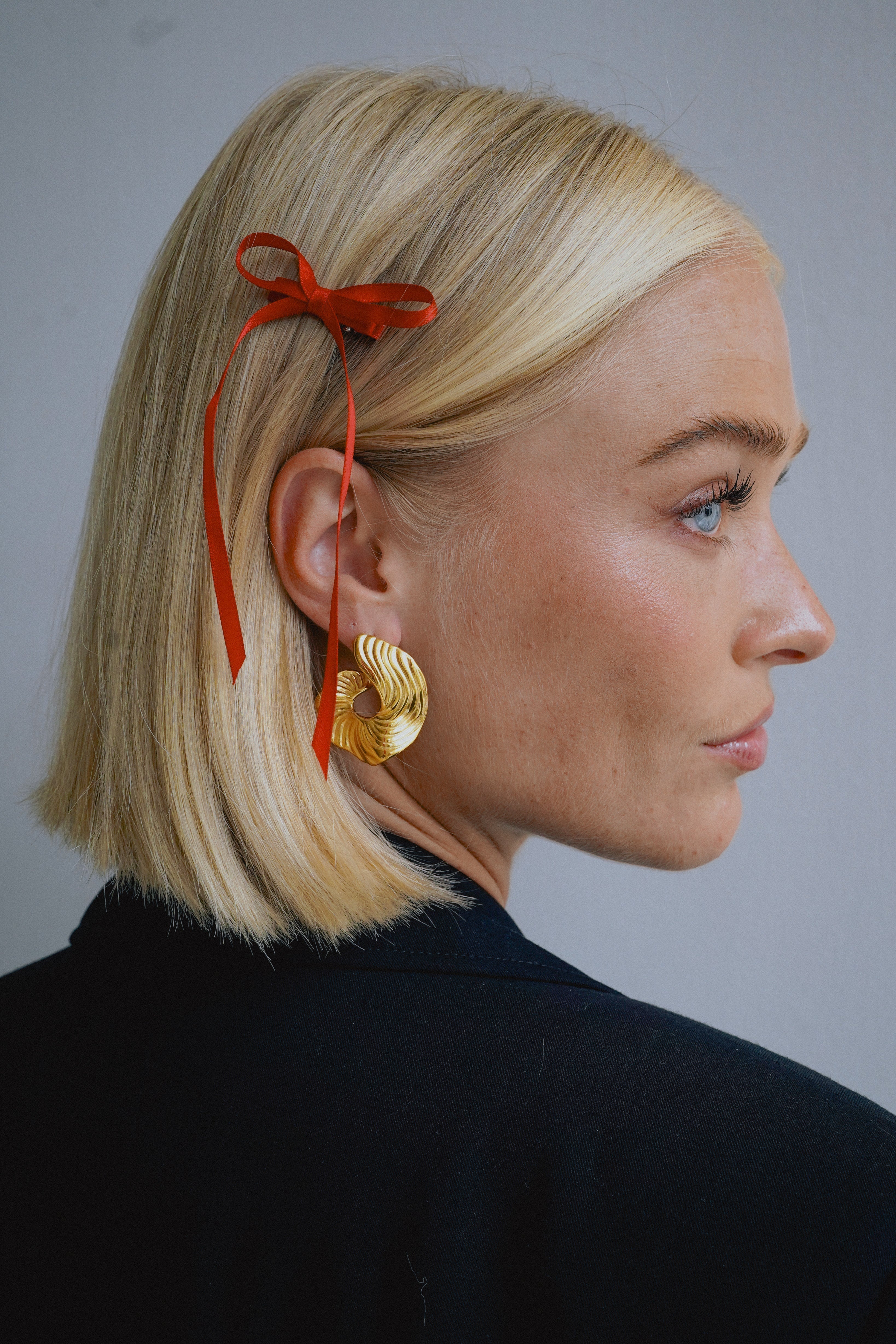 IRIS Smykker: Guld Hoops Øreringe