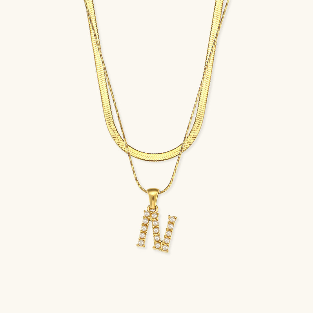 Fiona Kihtne Gold Initial Necklace