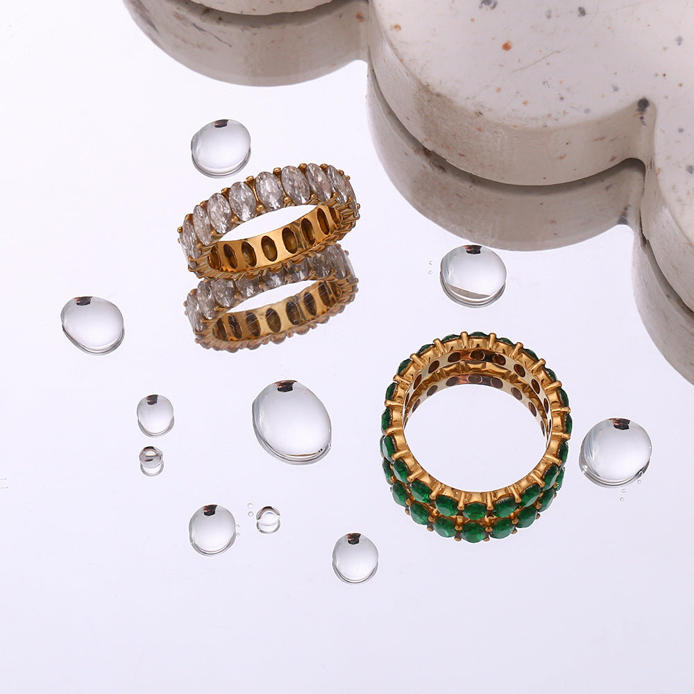Antoinette Ring with Synthetic Diamond