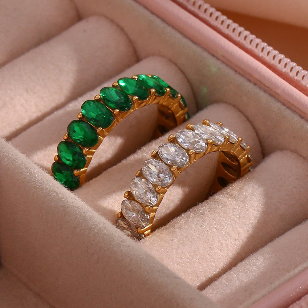 Antoinette Ring with Synthetic Diamond
