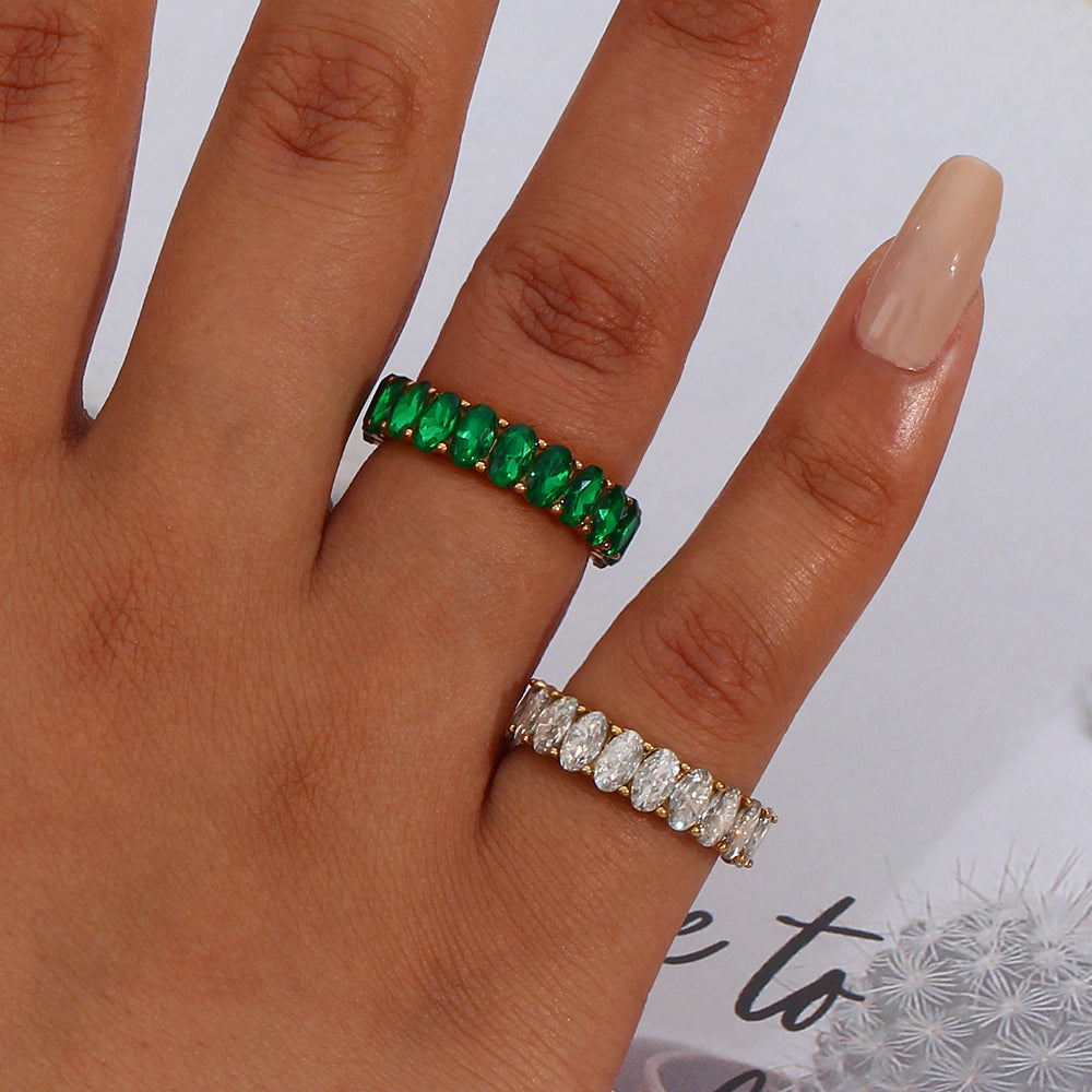 Antoinette Ring with Synthetic Diamond