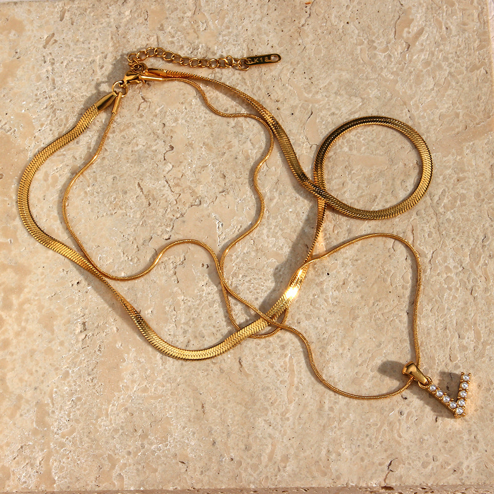 Fiona Kihtne Gold Initial Necklace