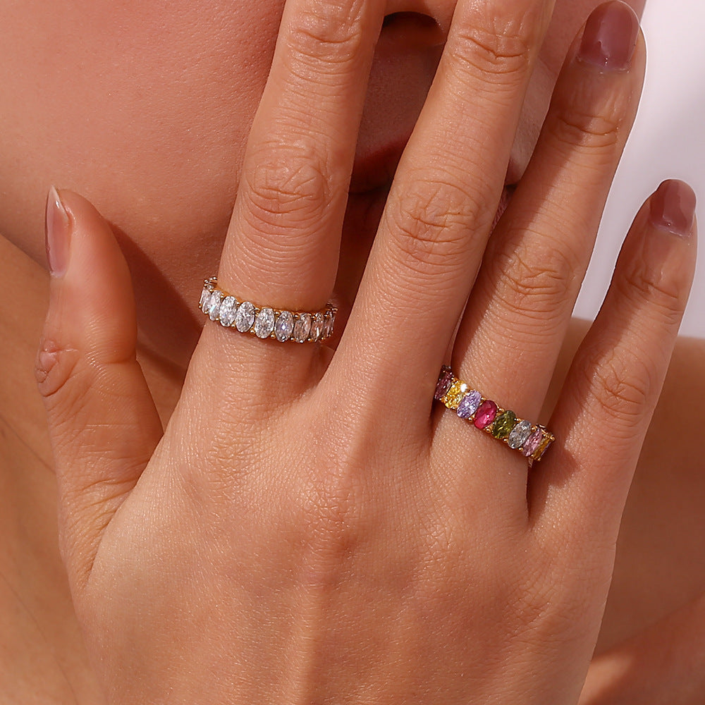 Antoinette Ring with Synthetic Diamond