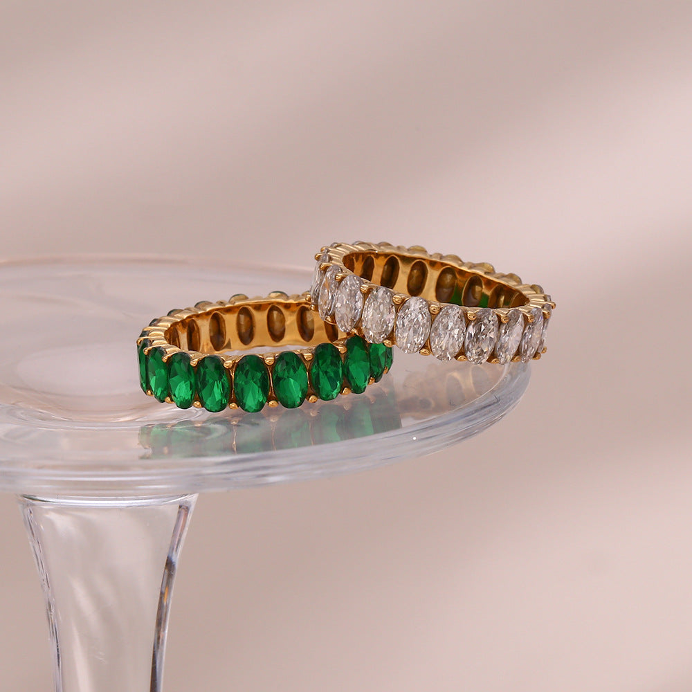 Antoinette Ring with Synthetic Diamond