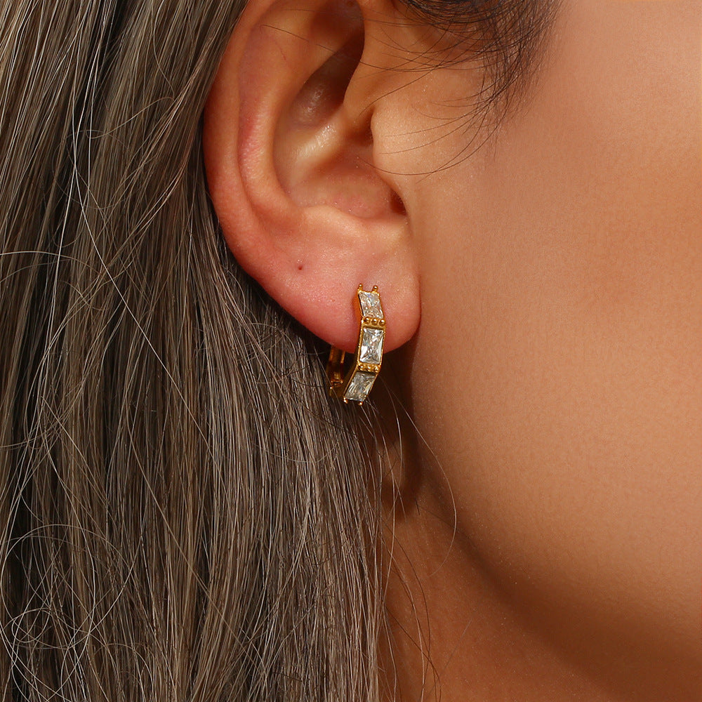 Elira Diamant Hoops Øreringe