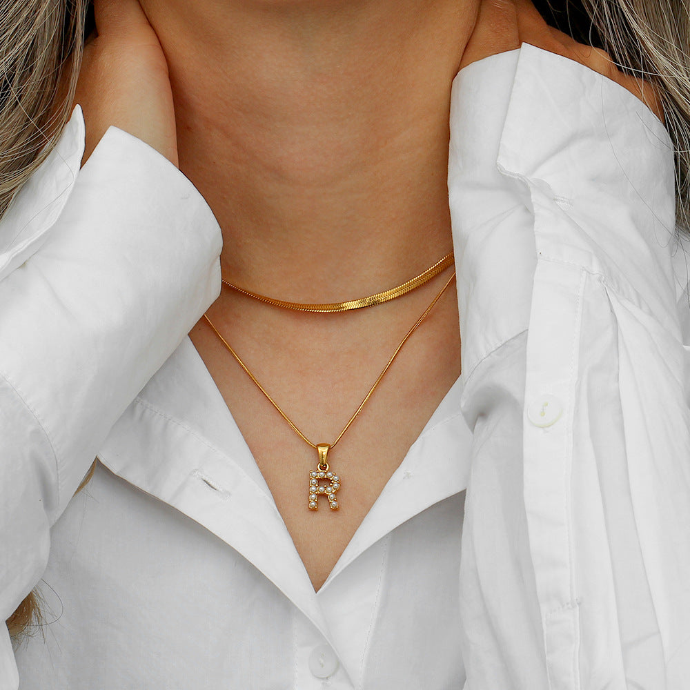 Fiona Kihtne Gold Initial Necklace