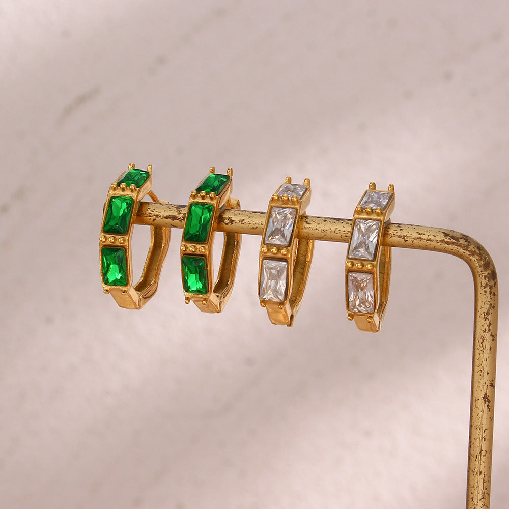 Elira Diamant Hoops Øreringe