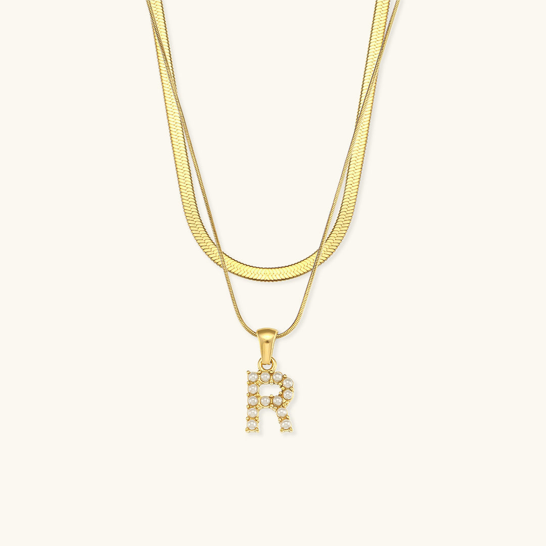 Fiona Kihtne Gold Initial Necklace
