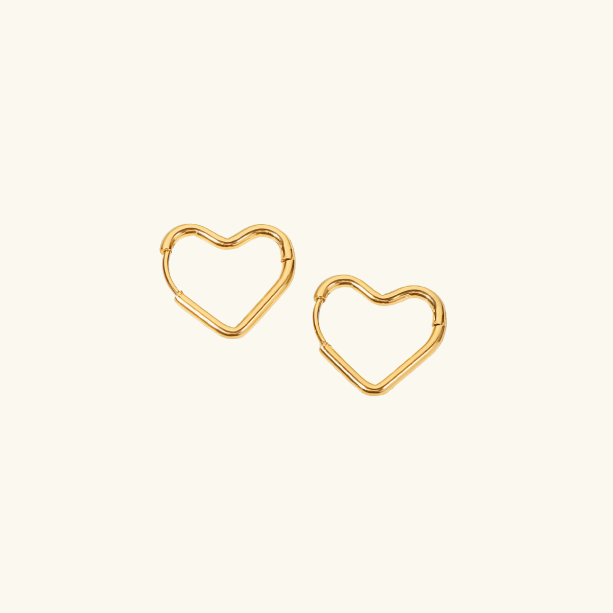 Heart-Shaped Silver Earrings