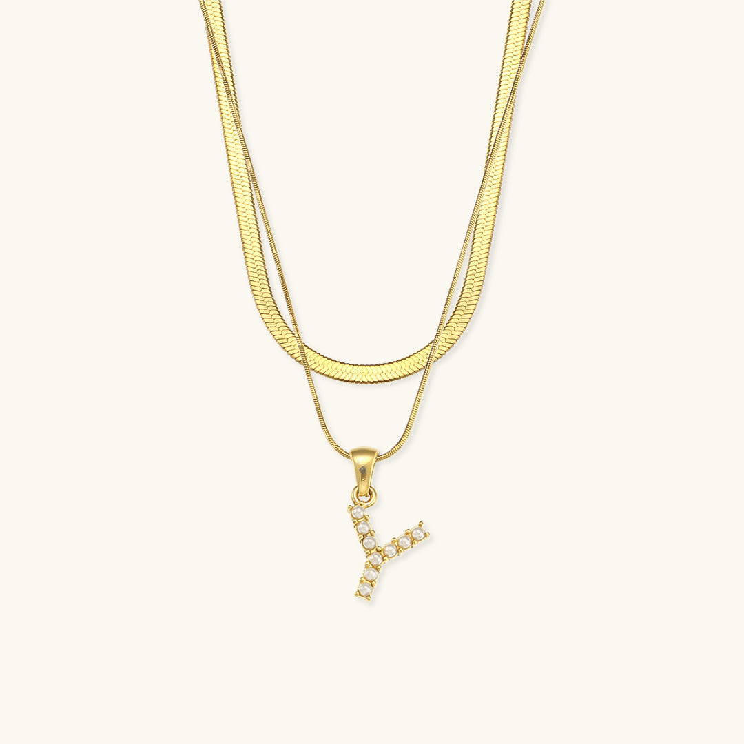 Fiona Kihtne Gold Initial Necklace