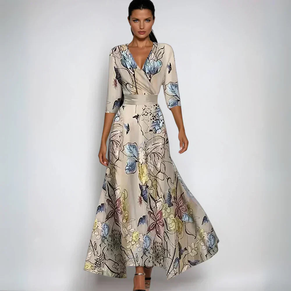 Johanne™ | Elegant blomstrete maxikjole