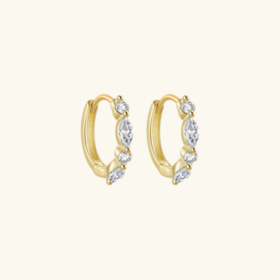 AILA Gold-Diamond Earrings