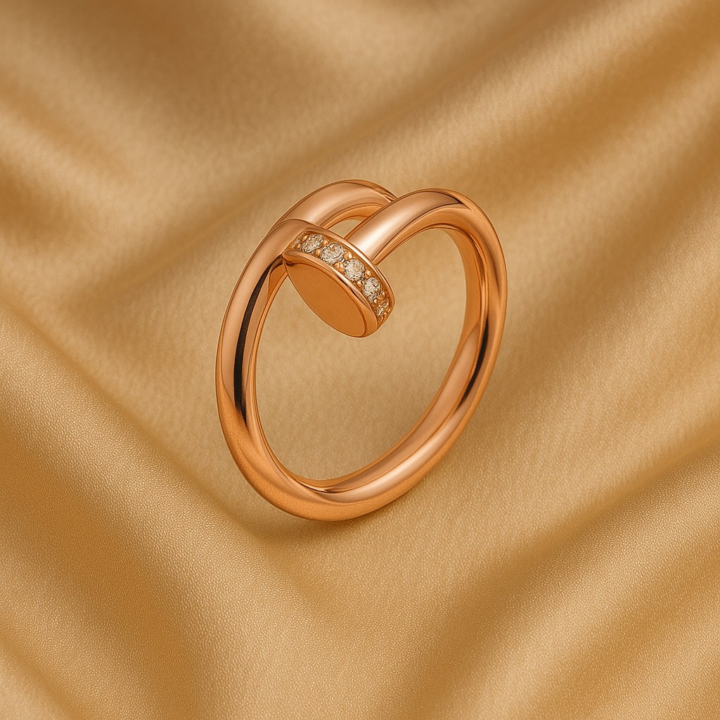 Chic Pink-Gold Ring