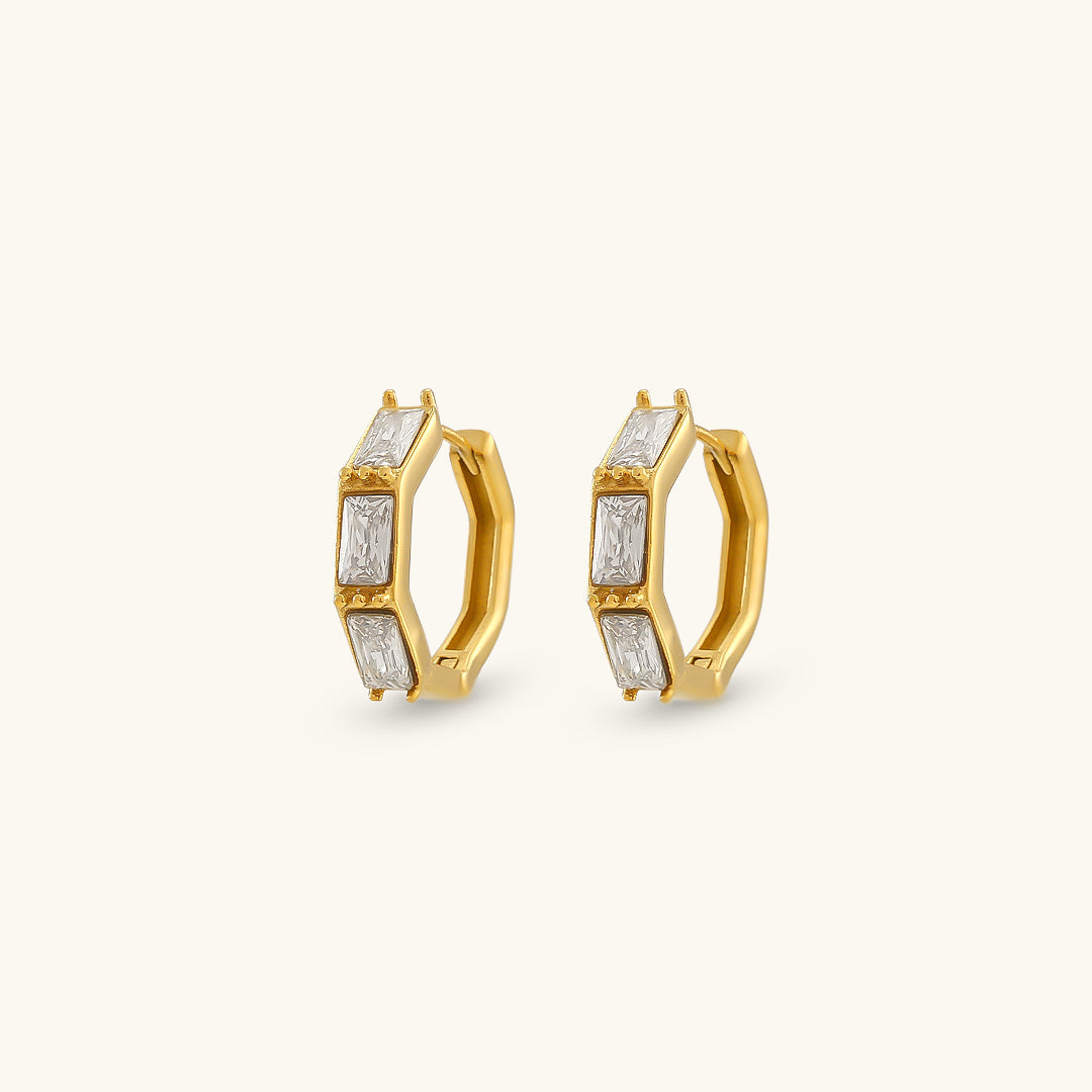 Elira Diamant Hoops Øreringe