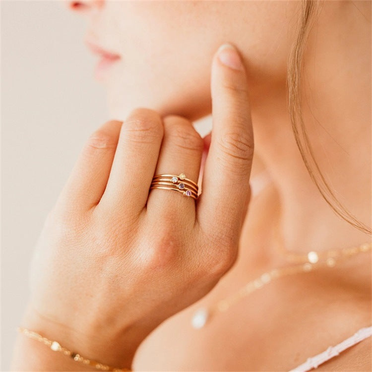 Amelia Ring med Äkta Sten