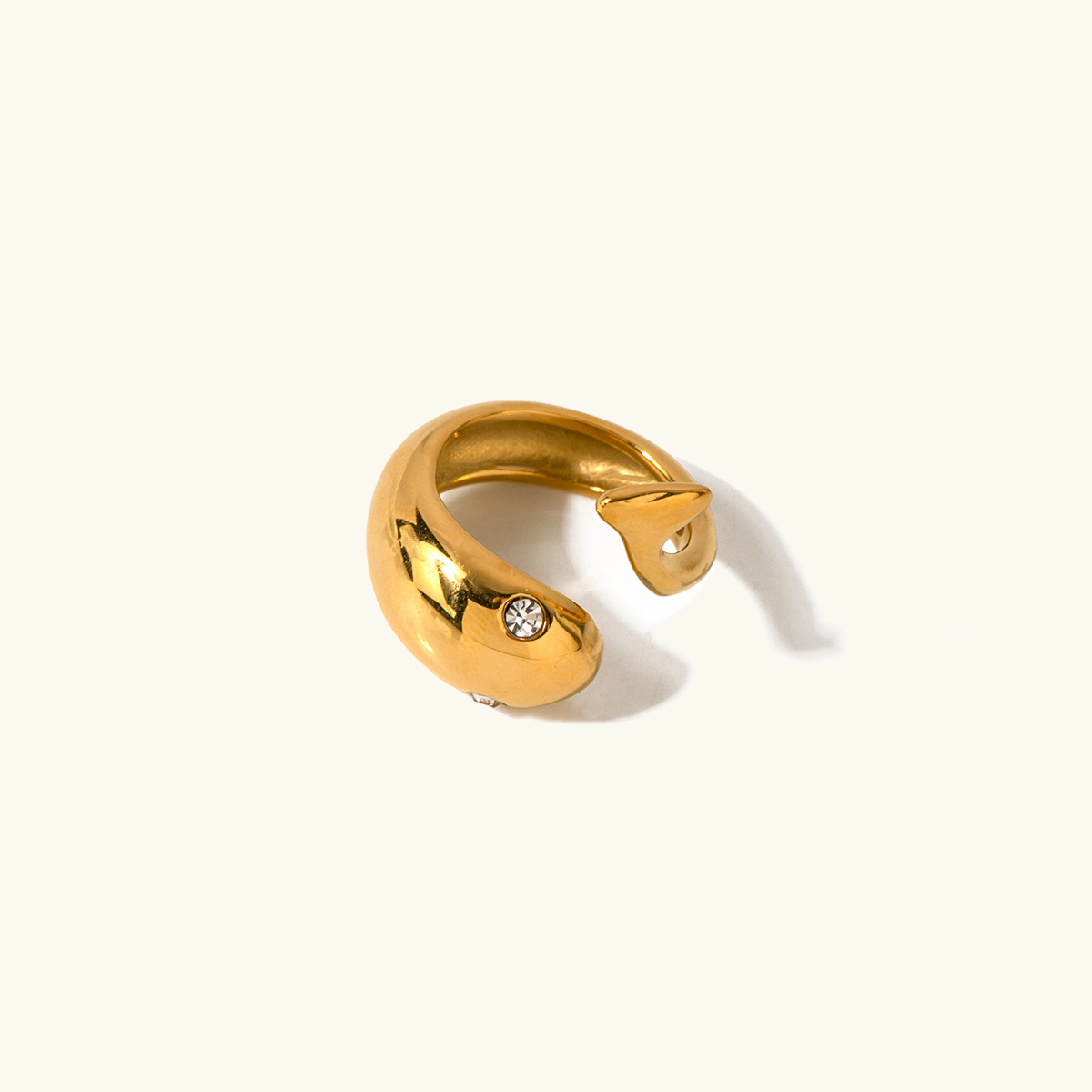 Etta Slange Ring i Gull