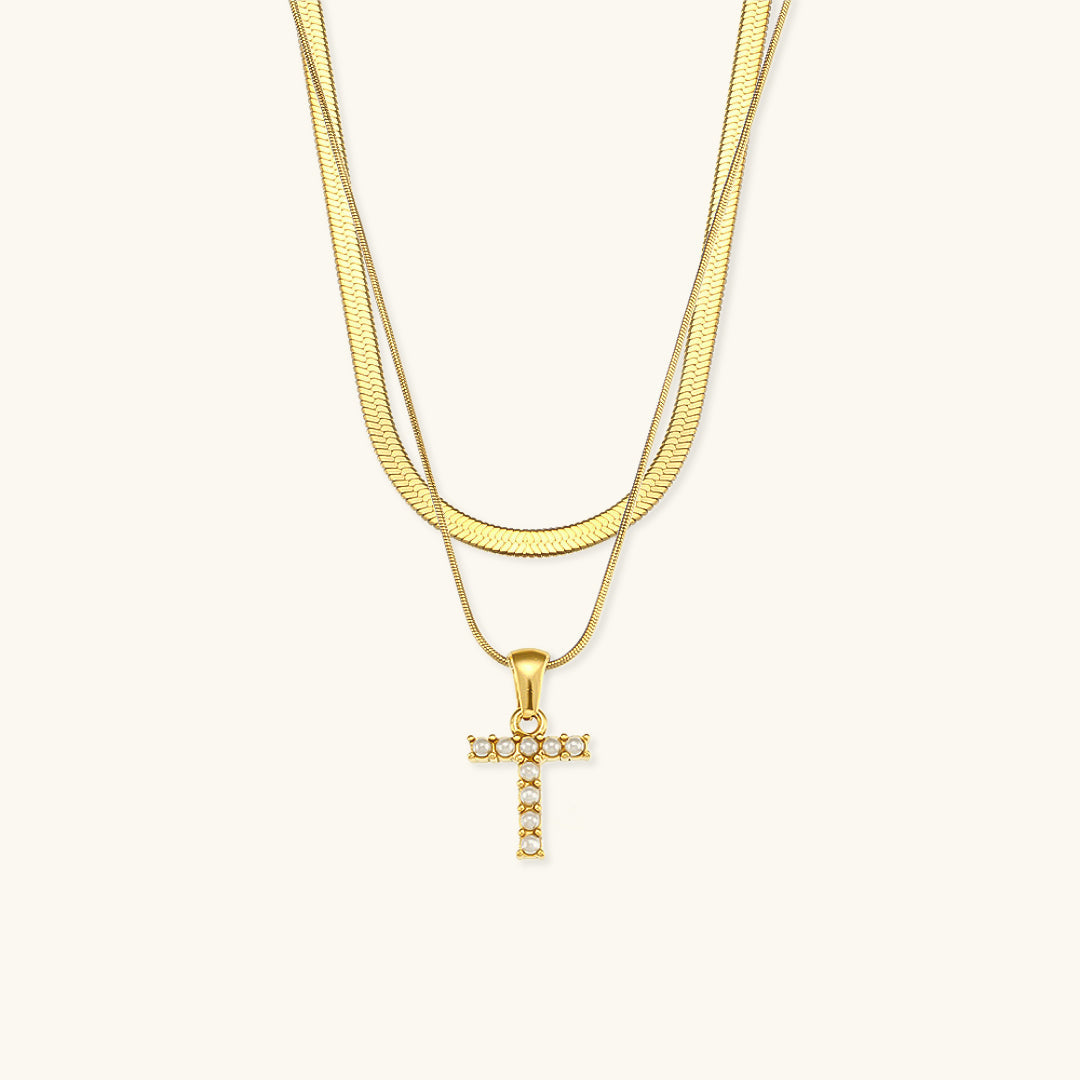 Fiona Kihtne Gold Initial Necklace