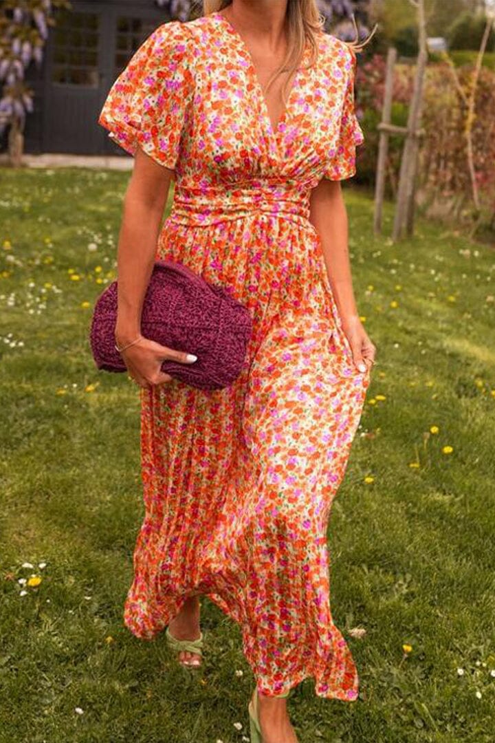 Sigrid™ | Elegant Maxi-kjole med V-hals